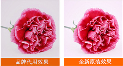柯尼卡美能達C221品牌碳粉和原裝碳粉輸出的效果對比